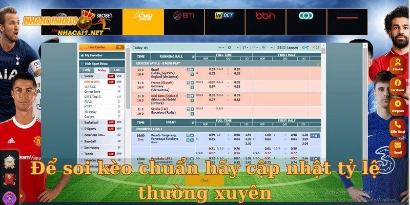 Để soi kèo chuẩn hãy cập nhật tỷ lệ thường xuyên