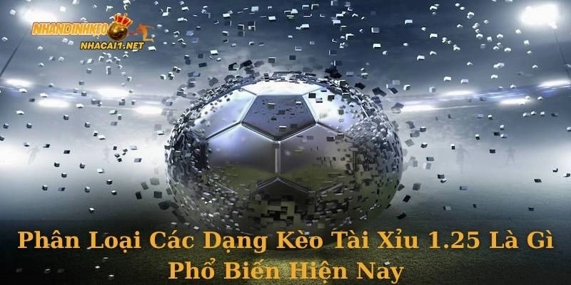 Phân loại các dạng kèo tài xỉu 1.25 là gì phổ biến hiện nay
