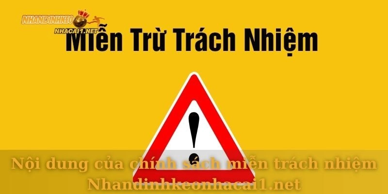 Nội dung của chính sách miễn trách nhiệm Nhandinhkeonhacai1.net